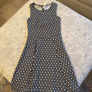 Knee Length Black and White Dress